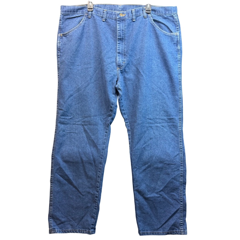 Wrangler Authentic Jeans Mens 44x30 Blue Regular Fit Casual Denim Work‎ Straight